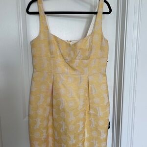 Elegant Yellow Floral Dress